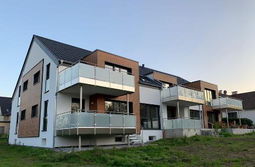 Neubau eines energieeffizienten Mehrfamilienhaus mit 8 Wohneinheiten in Bielefeld.